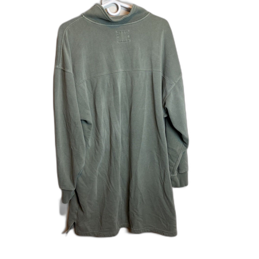 Abercrombie and Fitch Green Tunic Quarter Zip Sweater Size XL Women - Picture 4 of 7